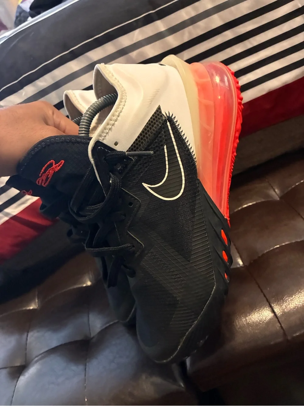 Nike Men’s Black, White and Red Air-Style Athletic Shoes